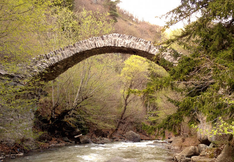 Tamar bridge, Rkoni region, Georgia