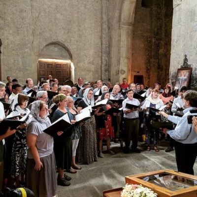 Capitol Hill Chorale performs on a John Graham choir performance tour in the Samtavisi cathedral in Georgia
