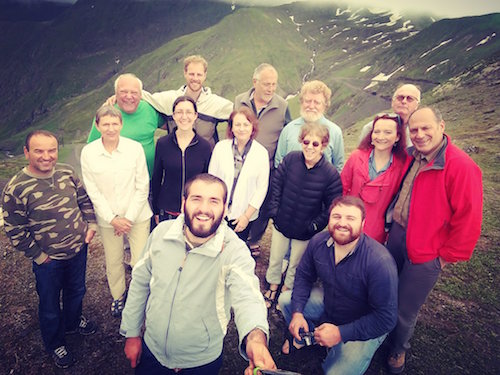 Hiking group in the Caucasus on John Graham Tours