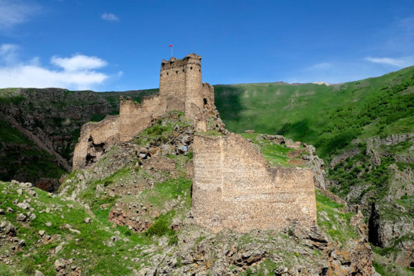 Kajistsikhe Fortress in Turkey, seen on the Cathedrals of Tao cultural tour, organized by John Graham Tours