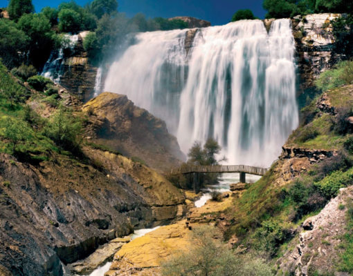 Tortum waterfalls near Oshki Cathedral in Turkey, seen on the Cathedrals of Tao cultural tour by John Graham Tours