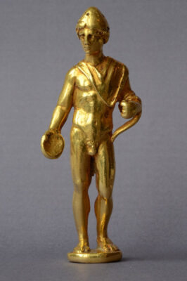 Roman Dioscuros figurine found at Gonio fortress on Black Sea coast. Visited on the Viticulture and Highlands West cultural tour organized by John Graham Tours.