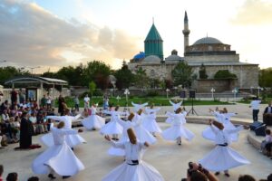Whirling dervishes in Konya, Turkiye. John Graham Tours