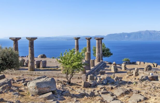 Assos temple with columns
