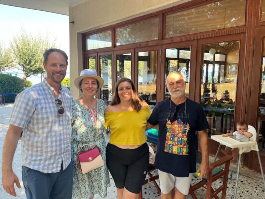 With friends in Lesbos
