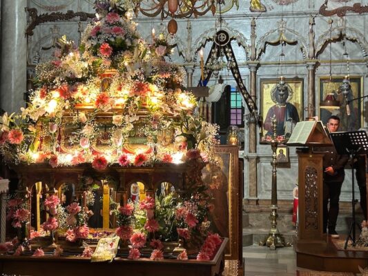 Interior of church, Lesbos